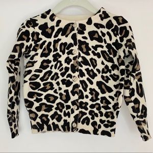 Leopard print cardigan sweater